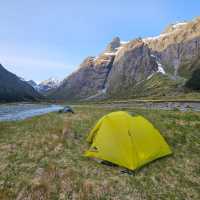 The perfect spot for a campsite - remote New Zealand at its best