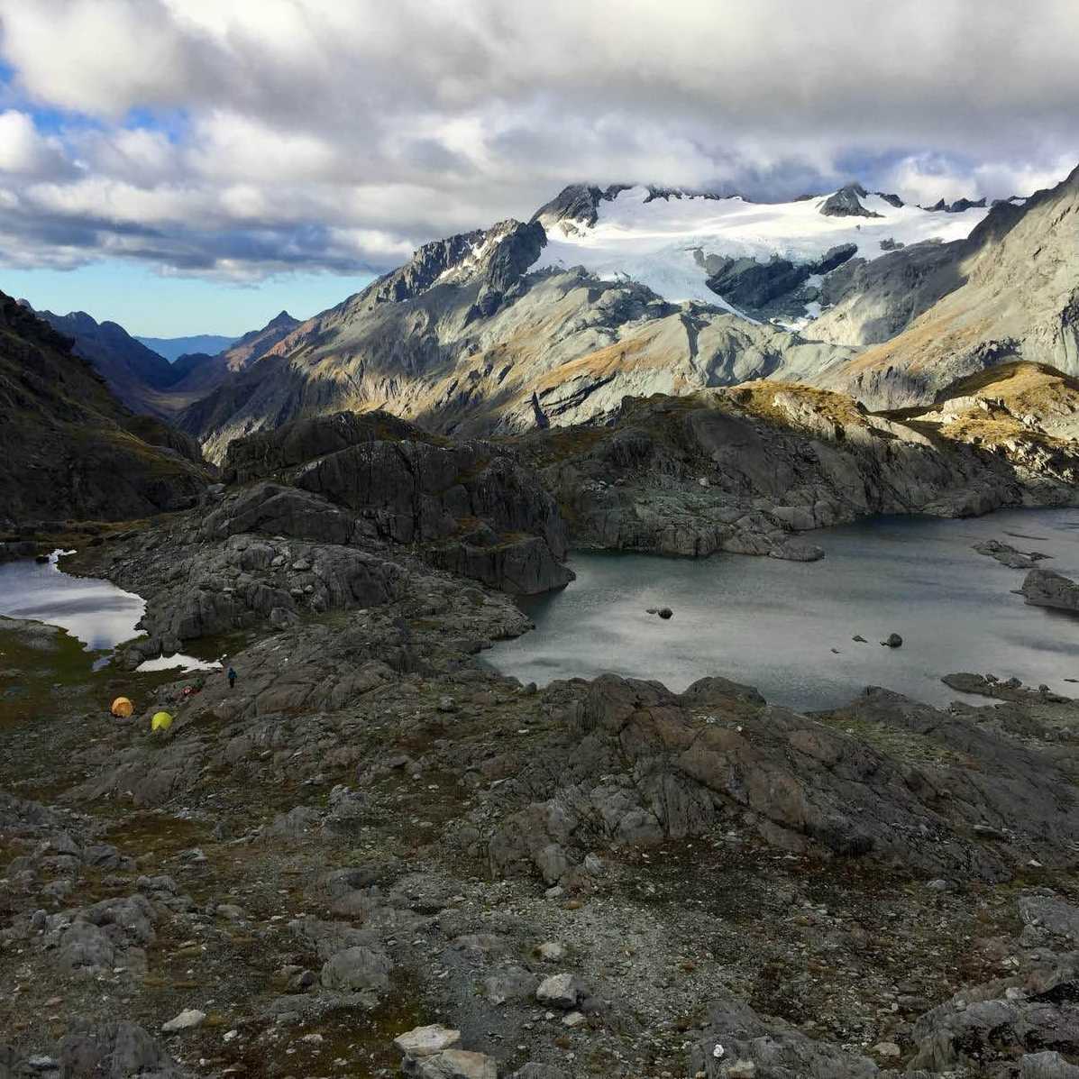 High alpine lakes provide a perfect backdrop and camp
