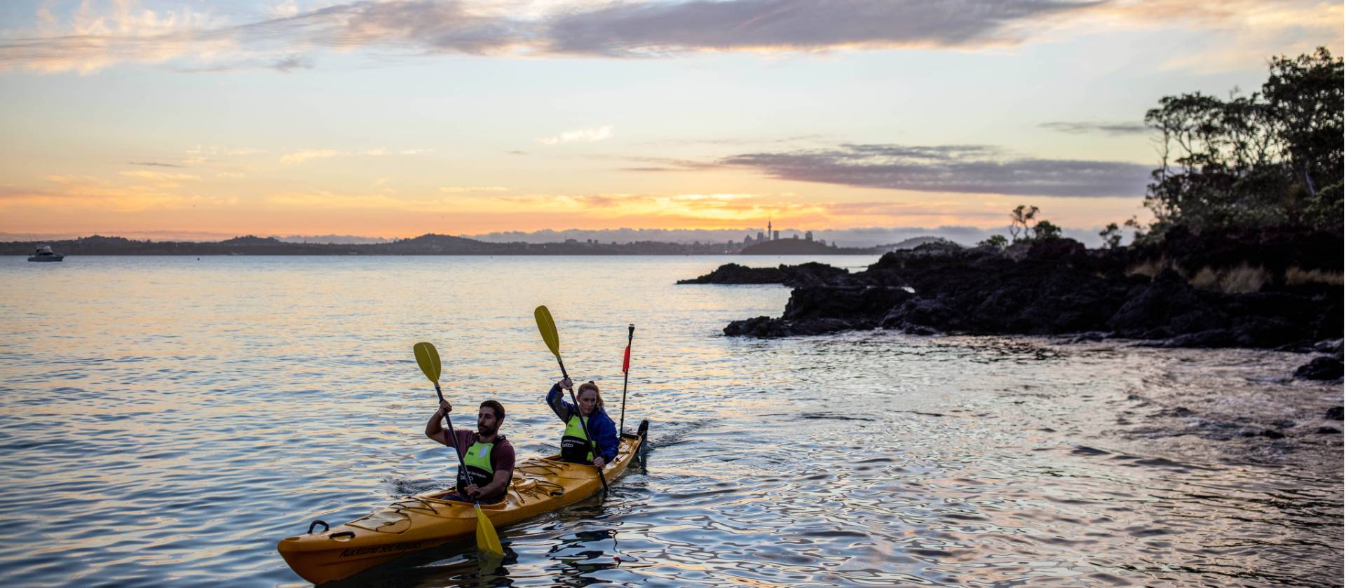 The best way to enjoy the Auckland Harbour, a sunset kayak and hike up Rangitoto | Miles Holden
