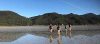 Crossing the Awaroa Inlet at low tide | Janet Oldham