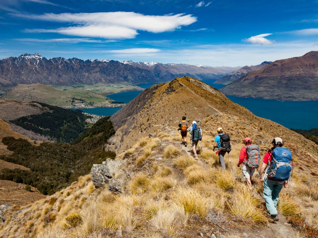 Hiking along the ridge line to the top of Ben Lomond |  <i>Colin Monteath</i>