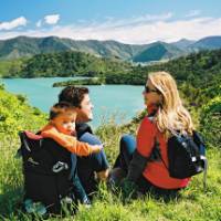 Taking a break on the Queen Charlotte Track |  <i>MarlboroughNZ</i>