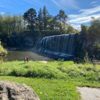 Enjoying a little time out on the trail to enjoy the waterfalls