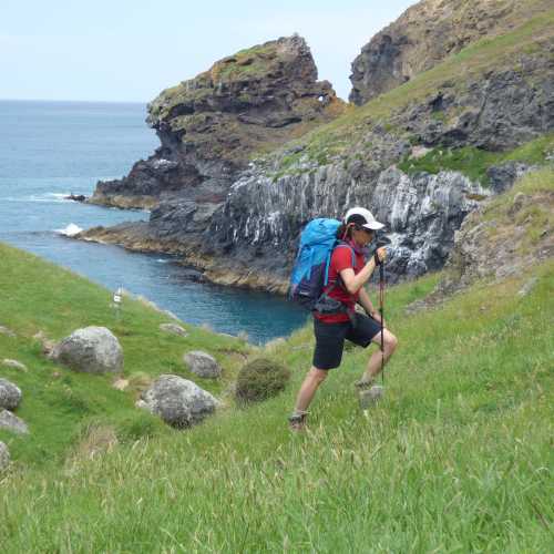 Hiking up the trail just near Seal Cove