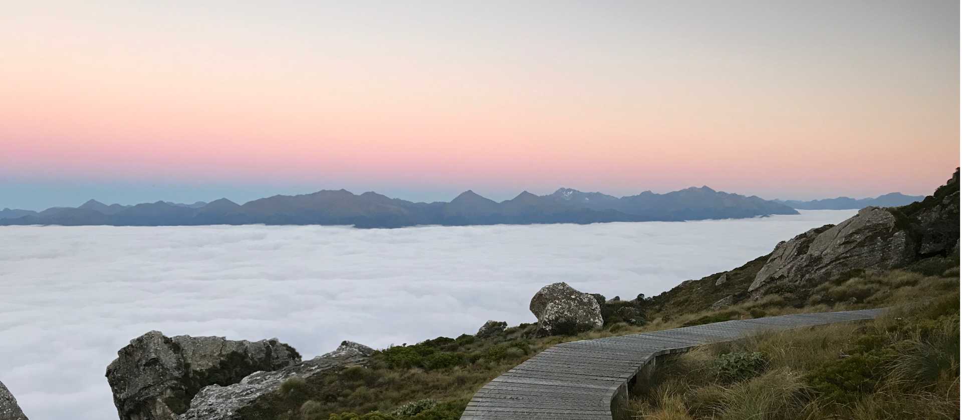 Catch a sunrise from the loop track above Okaka Lodge, Hump Ridge Track | Janet Oldham