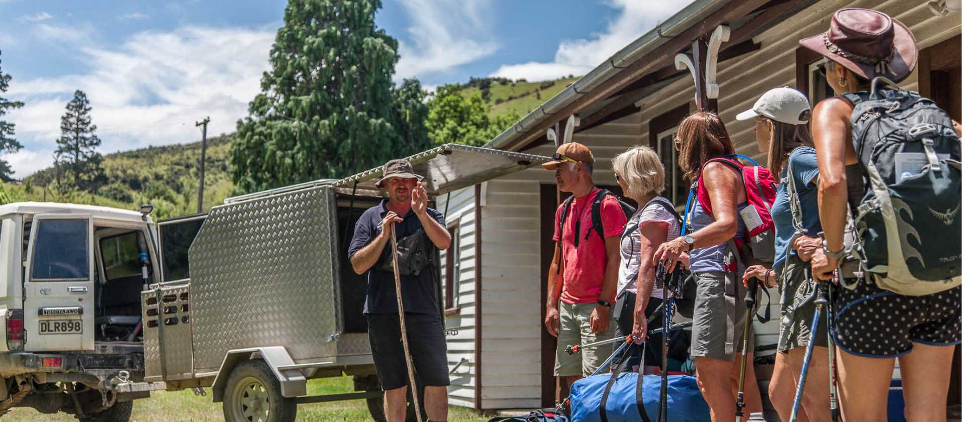 Pre-trip briefing for our group of walkers