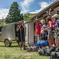 Pre-trip briefing for our group of walkers