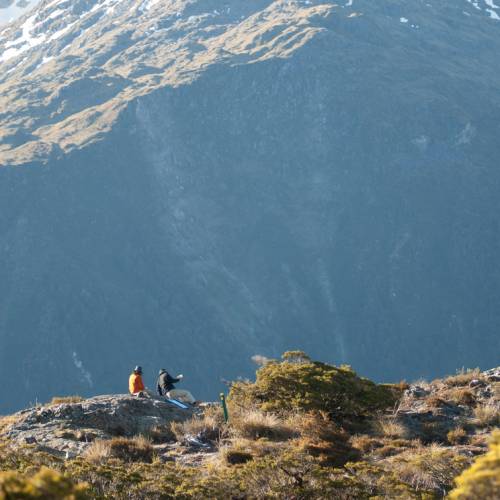 The magnitude of mountains in comparison to hikers
