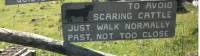 Don't walk too close - a sign warning about local wildlife |  <i>Janet Oldham</i>