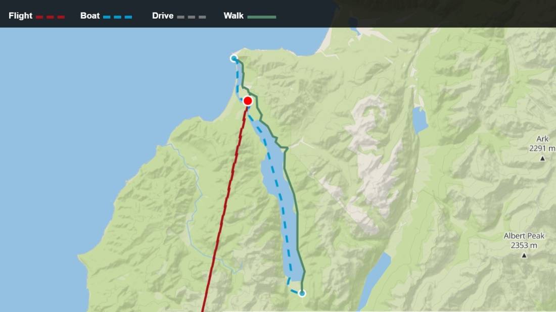 Map of Hollyford Walking Track |  <i>Bec Adams</i>