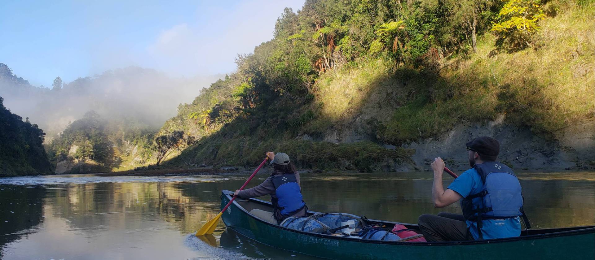 Misty early morning on the Whanganui Journey
