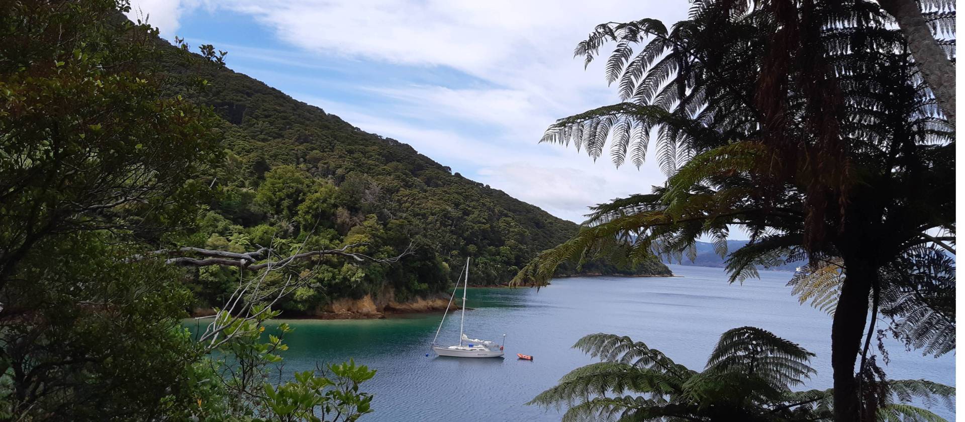 Secluded bays provide perfect moorings for small yachts and perfect photos too | Kaye Wilson