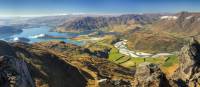 Panorama of lake Wanaka, Glendhu Bay and Matukituki valley from Buchanan peak, Otago | Colin Monteath