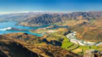 Panorama of lake Wanaka, Glendhu Bay and Matukituki valley from Buchanan peak, Otago |  <i>Colin Monteath</i>