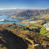 Panorama of lake Wanaka, Glendhu Bay and Matukituki valley from Buchanan peak, Otago | Colin Monteath
