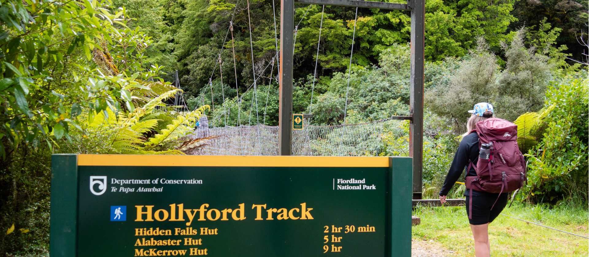 Starting off on the Hollyford Track