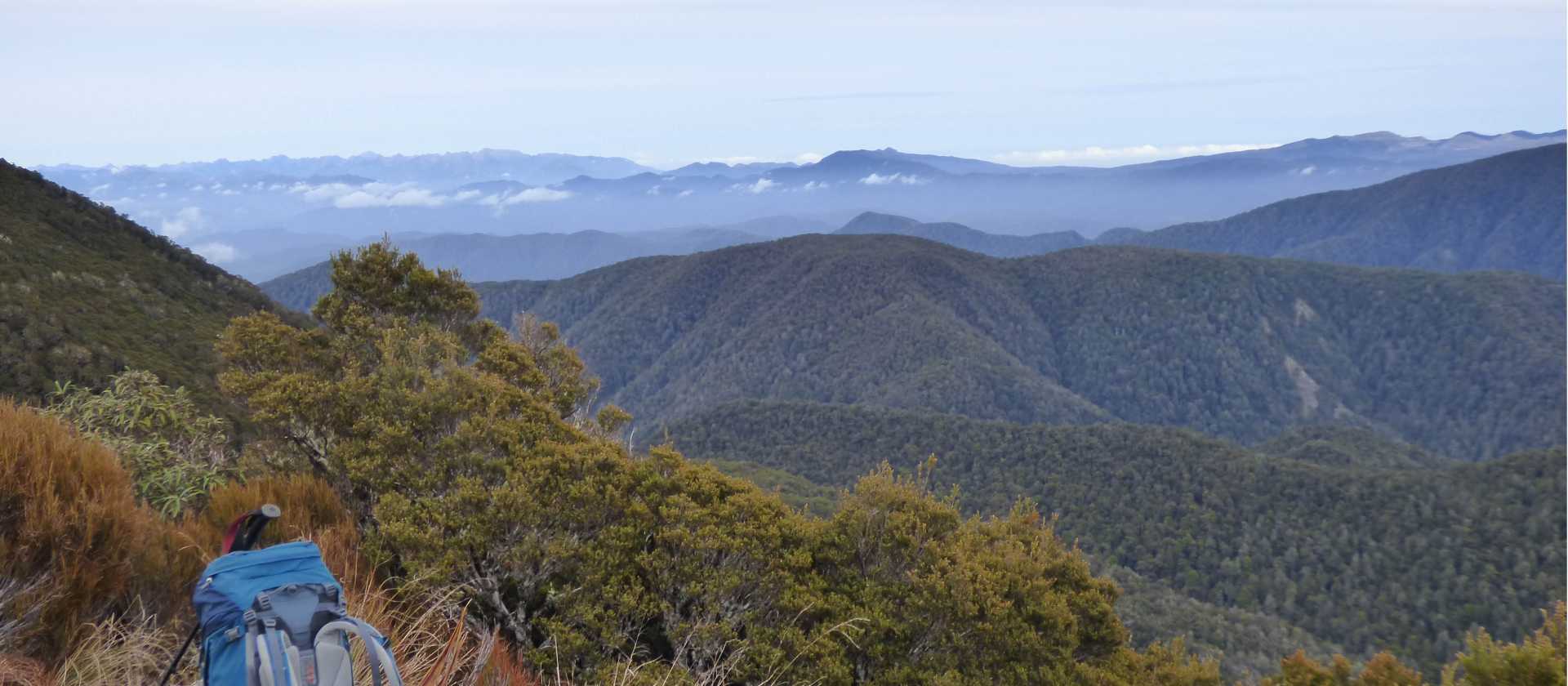 Time to put down the pack and take out the camera to capture the Lyell Ranges view | Janet Oldham