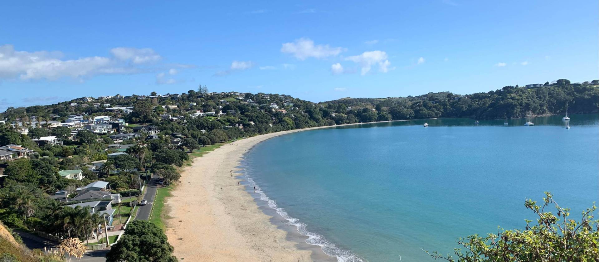 The lovely Oneroa Bay on Waiheke with it's white sand beach | Gabrielle Young