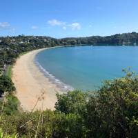 The lovely Oneroa Bay on Waiheke with it's white sand beach | Gabrielle Young