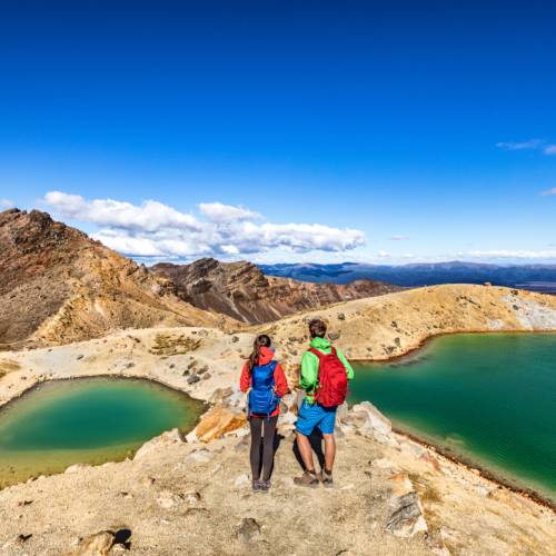 Popular hiking trip in Tongariro Alpine Crossing National Park