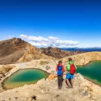 Popular hiking trip in Tongariro Alpine Crossing National Park
