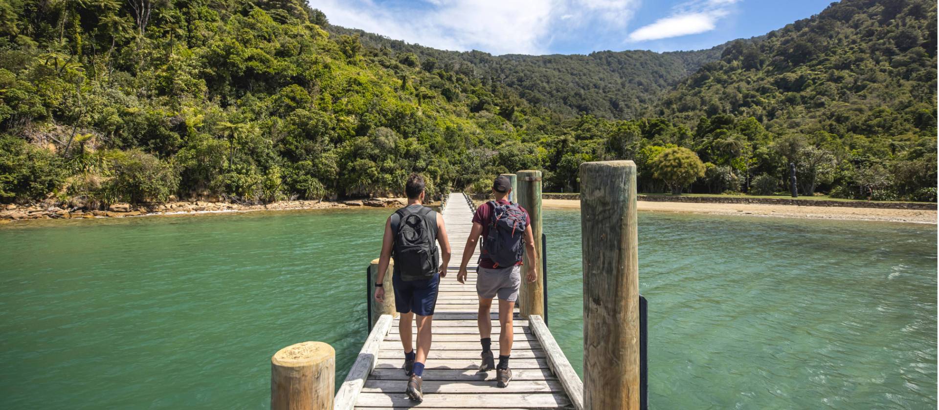 Off the boat transfers and ready to explore the Queen Charlotte Track | Miles Holden