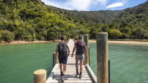 Off the boat transfers and ready to explore the Queen Charlotte Track | Miles Holden