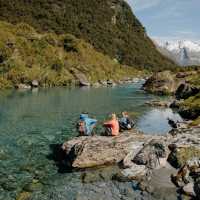 Enjoying a quick rest along the trails in the Siberia Valley