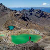 Vividly-coloured volcanic lakes at Tongariro Alpine Crossing | Camilla Rutherford