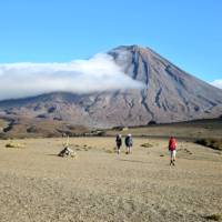 Walkers enjoying the barren lands of the Tongariro Alpine Crossing | David Tip