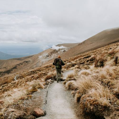 Enjoying walking the trails of the Tongariro National Park