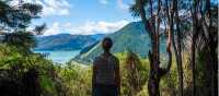 Stopping to admire the views along the Nydia Track | MarlboroughNZ