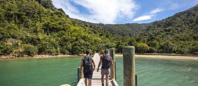 Off the boat transfers and ready to explore the Queen Charlotte Track | Miles Holden